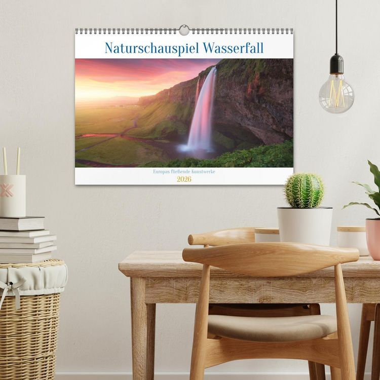 Produktbild: Naturschauspiel Wasserfall: Europas flie&szlig;ende Kunstwerke (Wandkalender 2026 DIN A3 quer), CALVENDO Monatskalender
