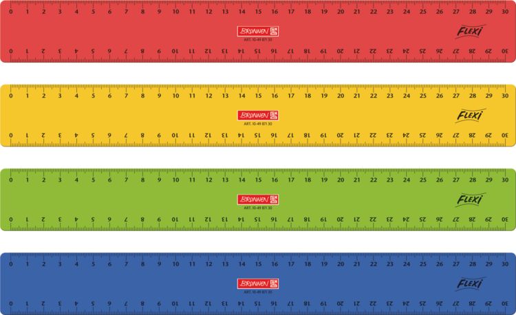 Produktbild: Brunnen Lineal 30cm Flexi sort