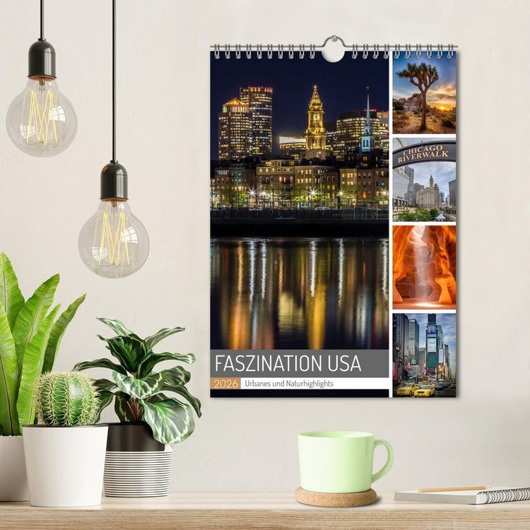 Produktbild: FASZINATION USA Urbanes und Naturhighlights (Wandkalender 2026 DIN A4 hoch), CALVENDO Monatskalender
