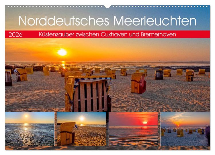 Produktbild: Norddeutsches Meerleuchten (Wandkalender 2026 DIN A2 quer), CALVENDO Monatskalender