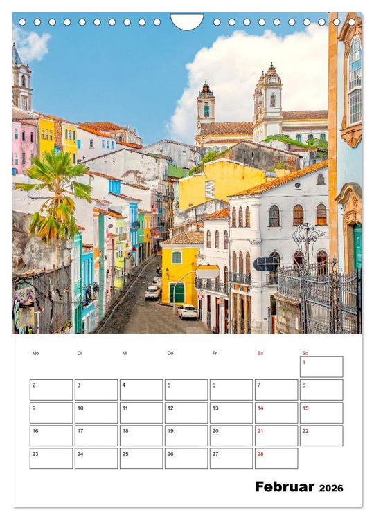 Produktbild: Salvador de Bahia - wundersch&ouml;nes Reiseziel (Wandkalender 2026 DIN A4 hoch), CALVENDO Monatskalender