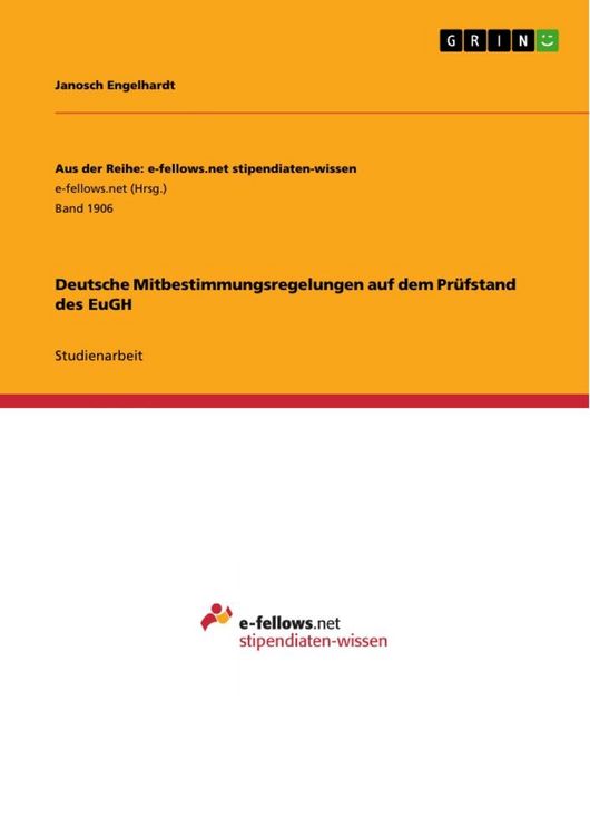 Produktbild: Deutsche Mitbestimmungsregelungen auf dem Pr&uuml;fstand des EuGH