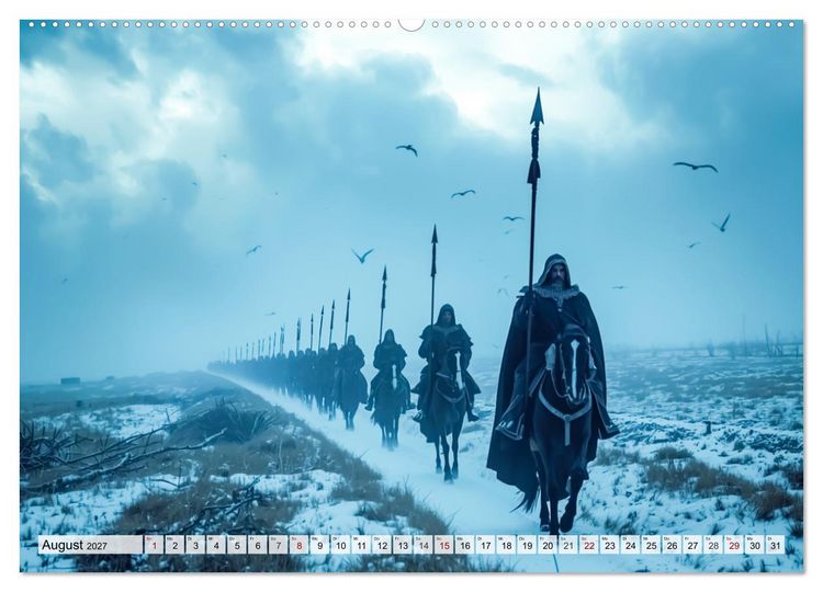 Produktbild: Germanische Mythen &ndash; Die Nibelungensage (hochwertiger Premium Wandkalender 2027 DIN A2 quer), Kunstdruck in Hochglanz