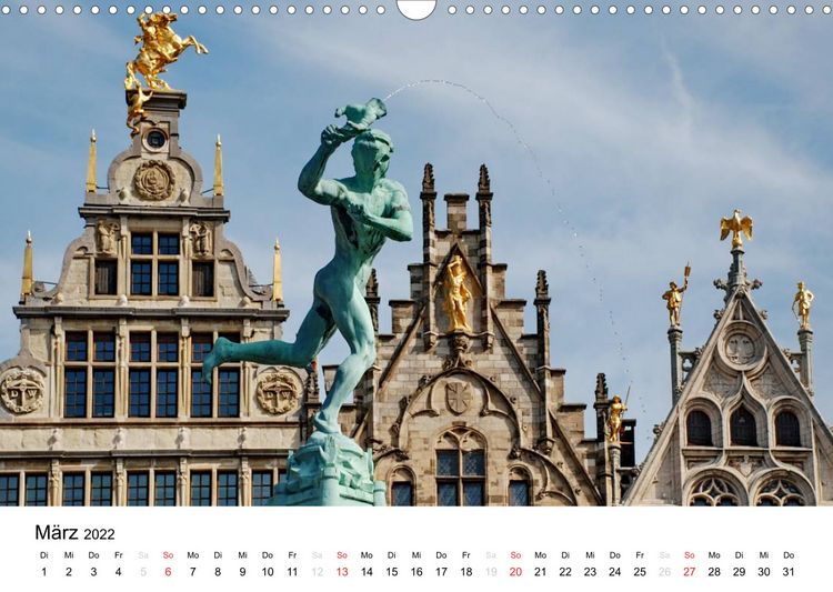 Produktbild: Antwerpen, die fl&auml;mische Hafenstadt (Wandkalender 2022 DIN A3 quer)