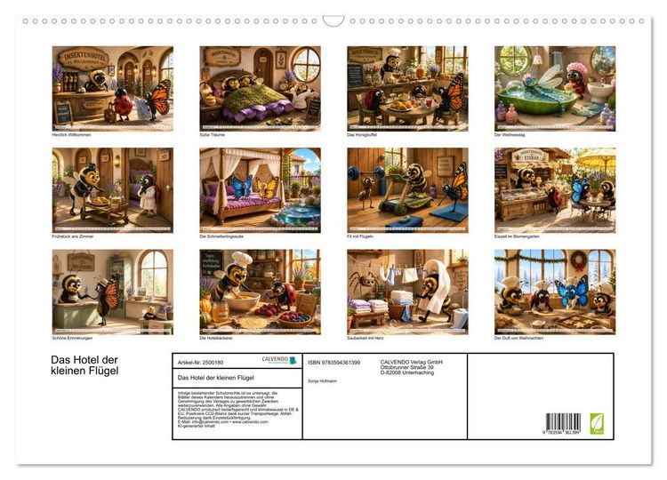 Produktbild: Das Hotel der kleinen Fl&uuml;gel (Wandkalender 2027 DIN A2 quer), CALVENDO Monatskalender