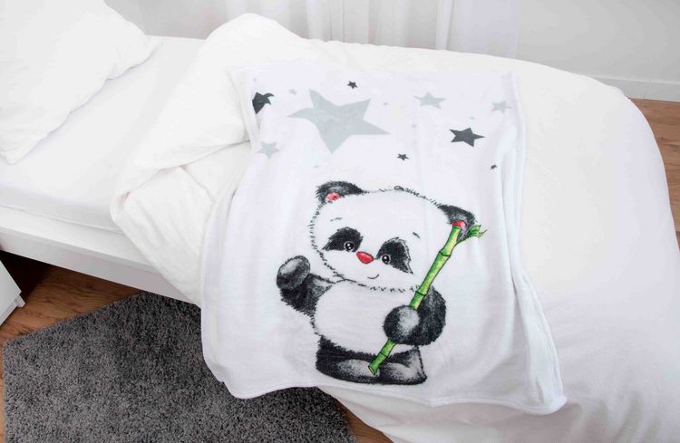 Produktbild: babybest&reg; 1440201014 - Panda Microfaserflausch-Decke, 75 x 100 cm, 100% Polyester