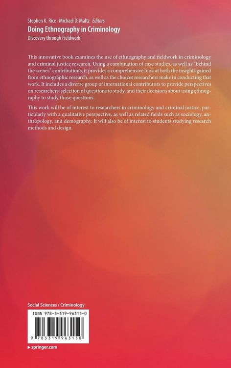 Produktbild: Doing Ethnography in Criminology