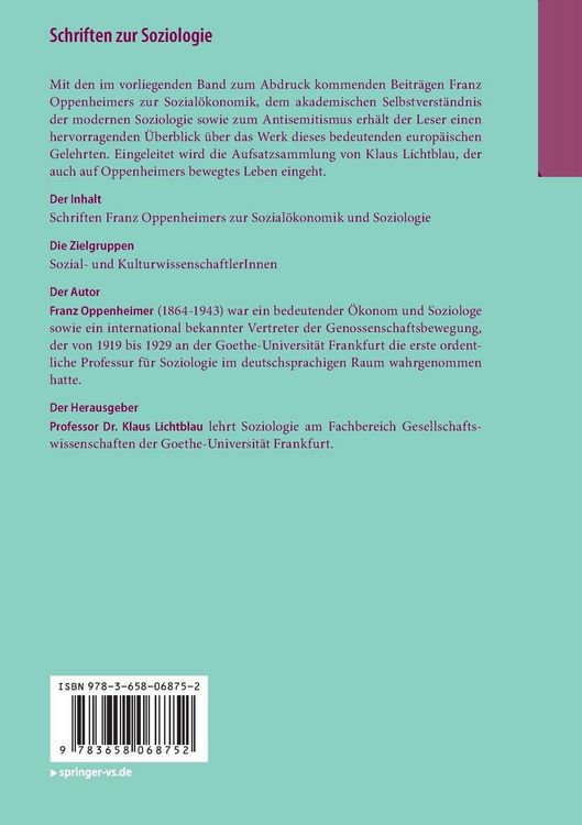 Produktbild: Schriften zur Soziologie