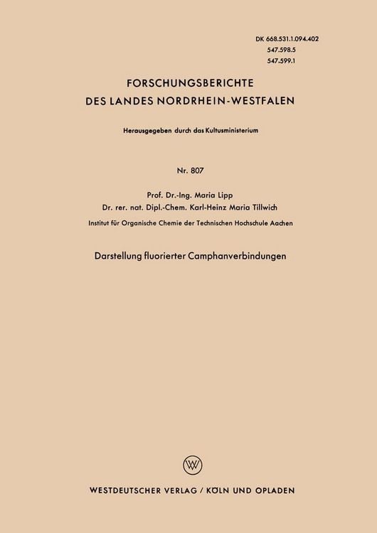 Produktbild: Darstellung fluorierter Camphanverbindungen