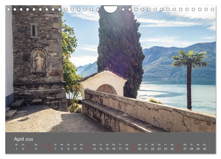 Produktbild: Tessin, zwischen Lago Maggiore und Lugano (Wandkalender 2026 DIN A4 quer), CALVENDO Monatskalender