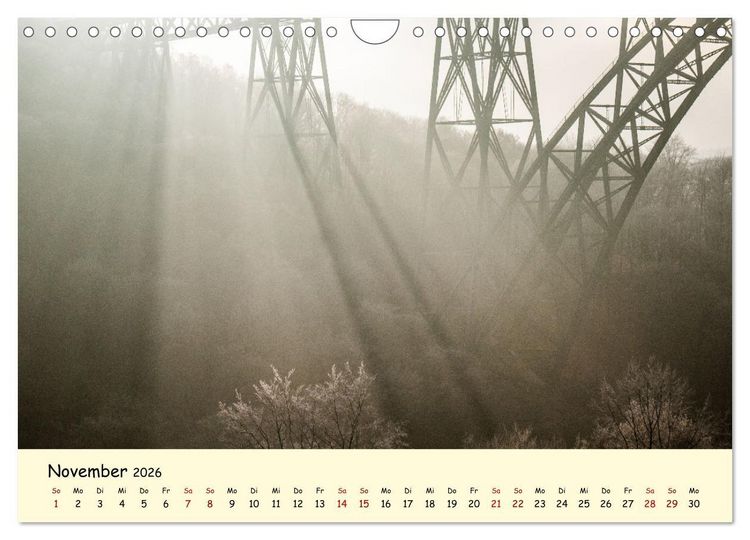 Produktbild: M&uuml;ngstener Br&uuml;cke - Landschaft rund um Solingen (Wandkalender 2026 DIN A4 quer), CALVENDO Monatskalender