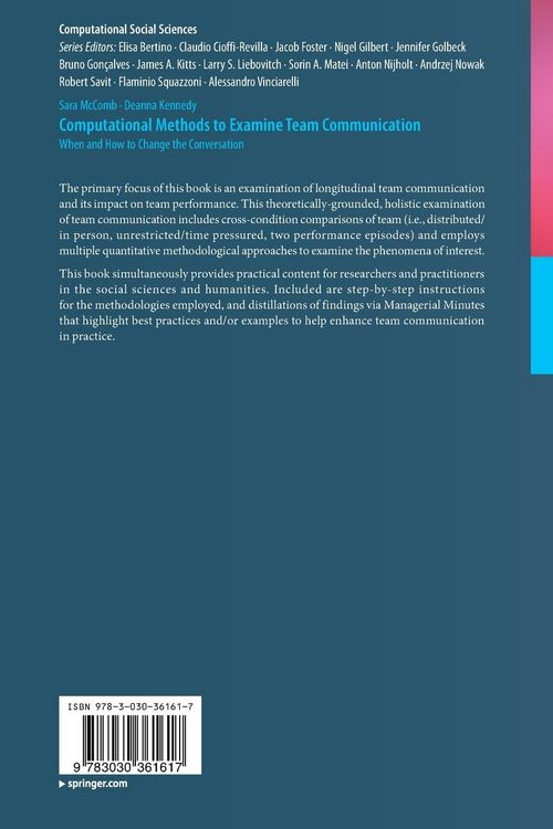 Produktbild: Computational Methods to Examine Team Communication
