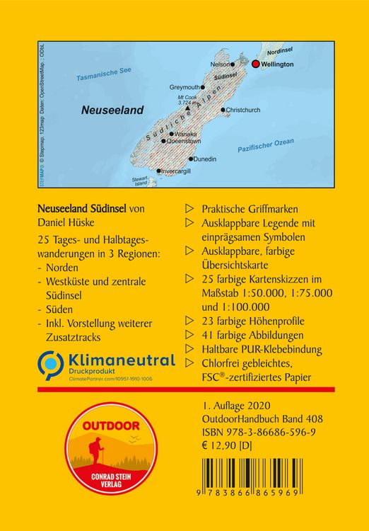 Produktbild: Neuseeland S&uuml;dinsel 25 Wanderungen zwischen Buchten, Bergen und Regenwald