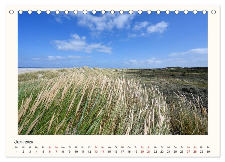 Produktbild: Borkum - Ruhig inmitten der Wogen (Tischkalender 2026 DIN A5 quer), CALVENDO Monatskalender