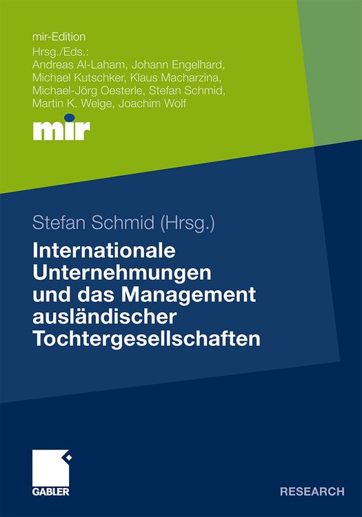 Produktbild: Internationale Unternehmungen und das Management ausl&auml;ndischer Tochtergesellschaften