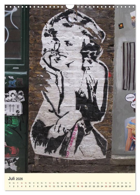 Produktbild: StreetArt London (Wandkalender 2026 DIN A3 hoch), CALVENDO Monatskalender