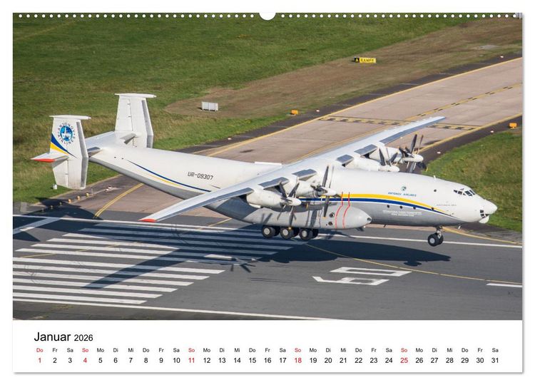 Produktbild: From Above - Die etwas andere Perspektive auf Flugzeuge (hochwertiger Premium Wandkalender 2026 DIN A2 quer), Kunstdruck in Hochglanz