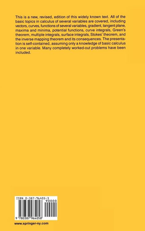 Produktbild: Calculus of Several Variables