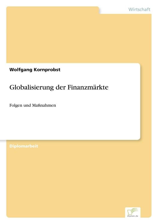 Produktbild: Globalisierung der Finanzm&auml;rkte
