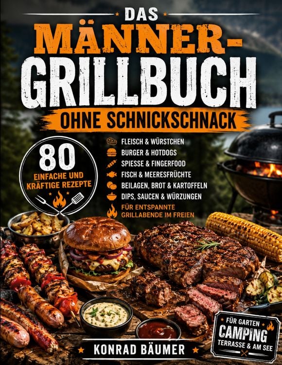 Produktbild: Das M&auml;nner-Grillbuch ohne Schnickschnack