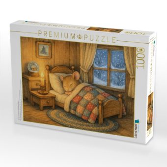 Produktbild: CALVENDO Puzzle Winternachtstraum der kleinen Maus | 1000 Teile Lege-Gr&ouml;&szlig;e 64x48cm Foto-Puzzle f&uuml;r gl&uuml;ckliche Stunden