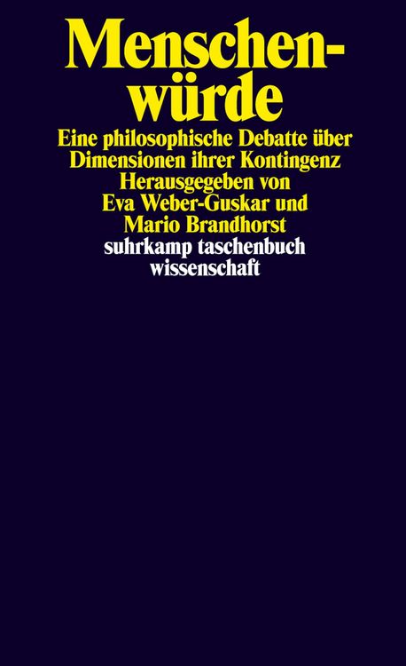 Bild vom Artikel Menschenwürde vom Autor Eva Weber-Guskar