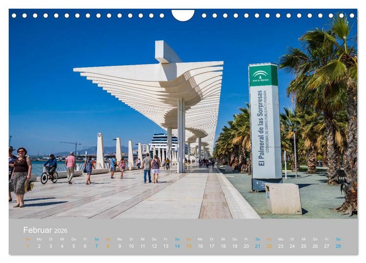 Produktbild: Malaga - andalusische Mittelmeerk&uuml;ste (Wandkalender 2026 DIN A4 quer), CALVENDO Monatskalender