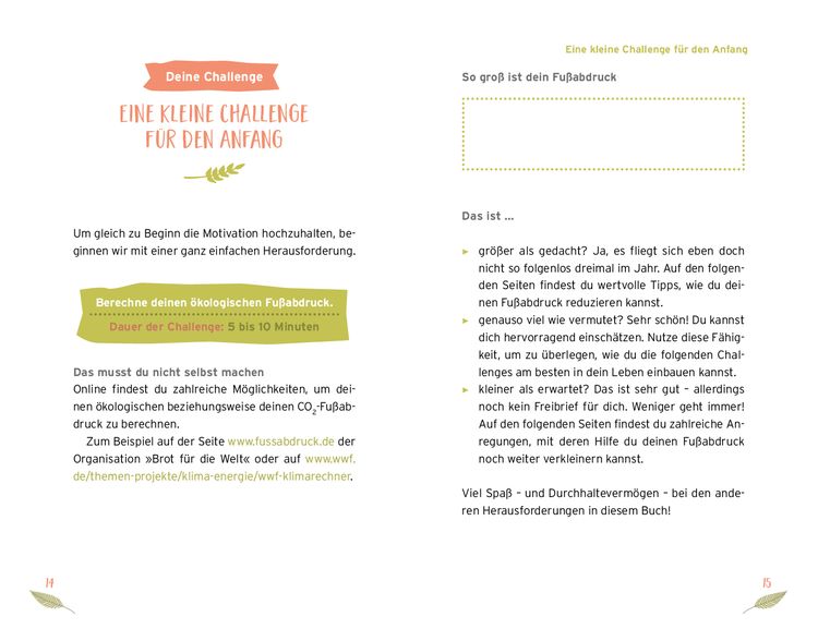 Nachhaltig leben – Die Challenge