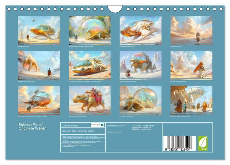 Produktbild: Science Fiction - Originelle Welten (Wandkalender 2026 DIN A4 quer), CALVENDO Monatskalender