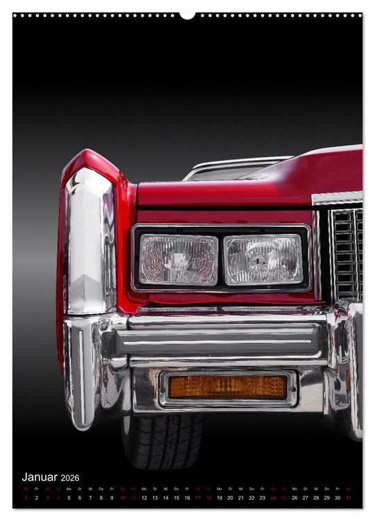 Produktbild: Amerikanische Autos aus den Jahren 1957 bis 1976 Frontansichten (hochwertiger Premium Wandkalender 2026 DIN A2 hoch), Kunstdruck in Hochglanz
