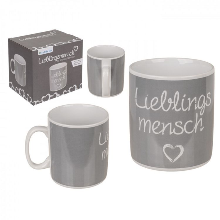 Produktbild: Becher, Lieblingsmensch, ca. 12,5 x 11 cm,