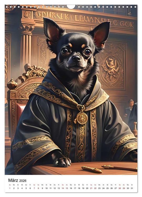 Produktbild: Chihuahua Karrieren (Wandkalender 2026 DIN A3 hoch), CALVENDO Monatskalender
