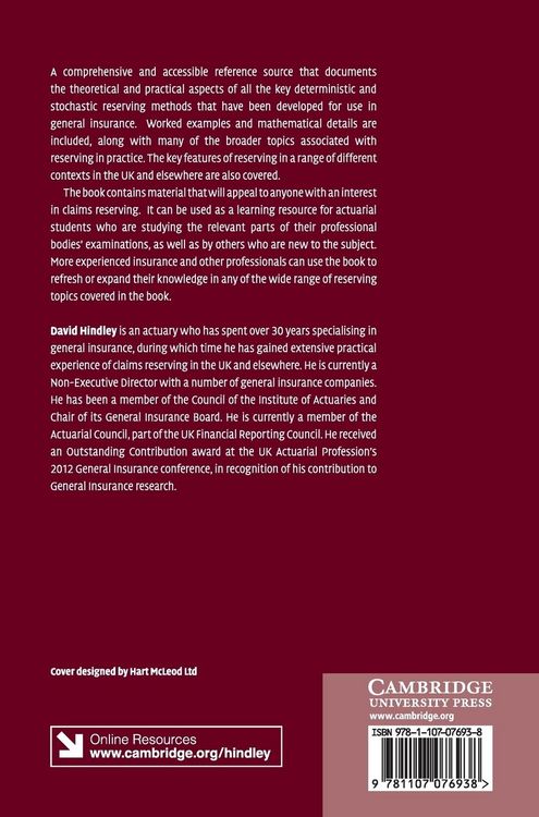 Produktbild: Claims Reserving in General Insurance