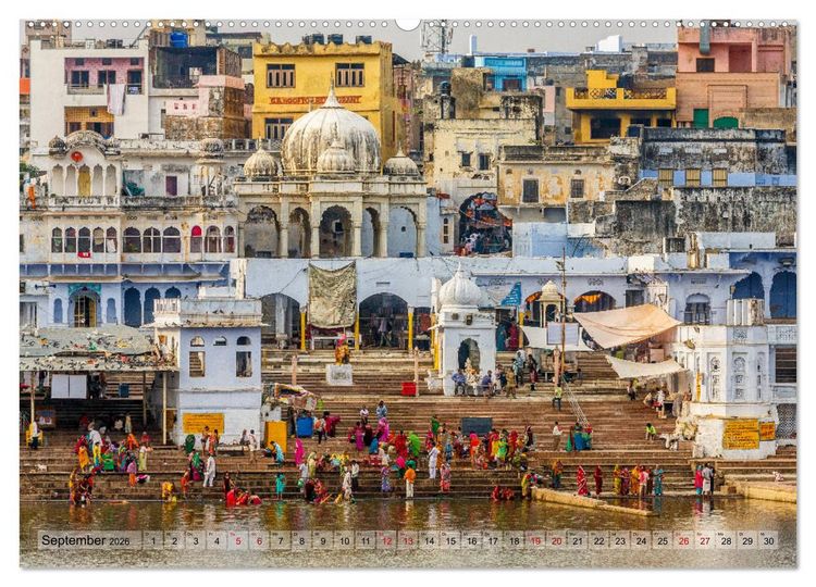 Produktbild: Indien Rajasthan: Unterwegs im Land der K&ouml;nige (hochwertiger Premium Wandkalender 2026 DIN A2 quer), Kunstdruck in Hochglanz