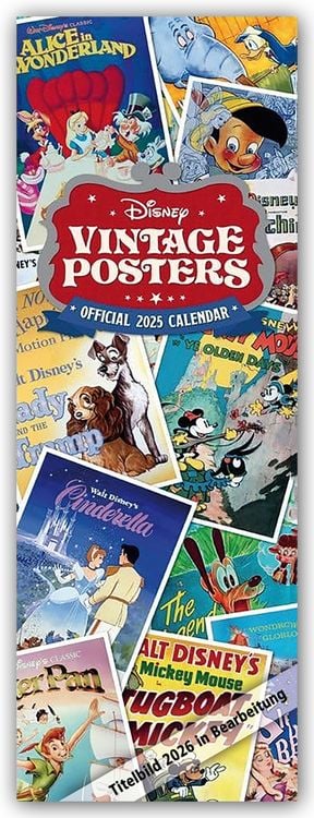 Produktbild: Disney Vintage Posters – Original Disney Filmplakate 2026 – Slimline-Kalender