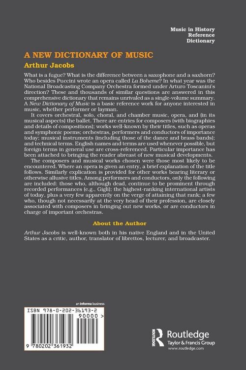 Produktbild: A New Dictionary of Music