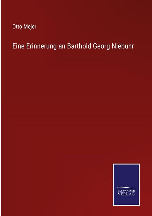 Produktbild: Eine Erinnerung an Barthold Georg Niebuhr