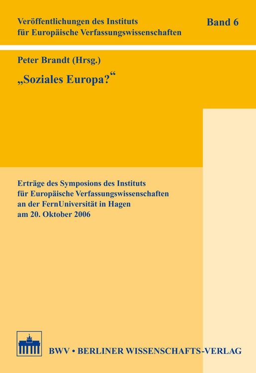 Produktbild: "Soziales Europa?"