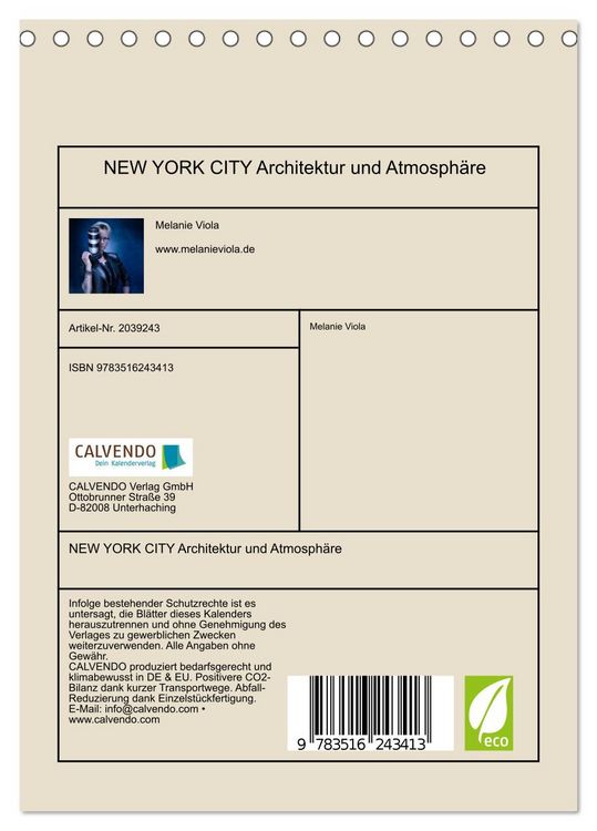 Produktbild: NEW YORK CITY Architektur und Atmosph&auml;re (Tischkalender 2026 DIN A5 hoch), CALVENDO Monatskalender