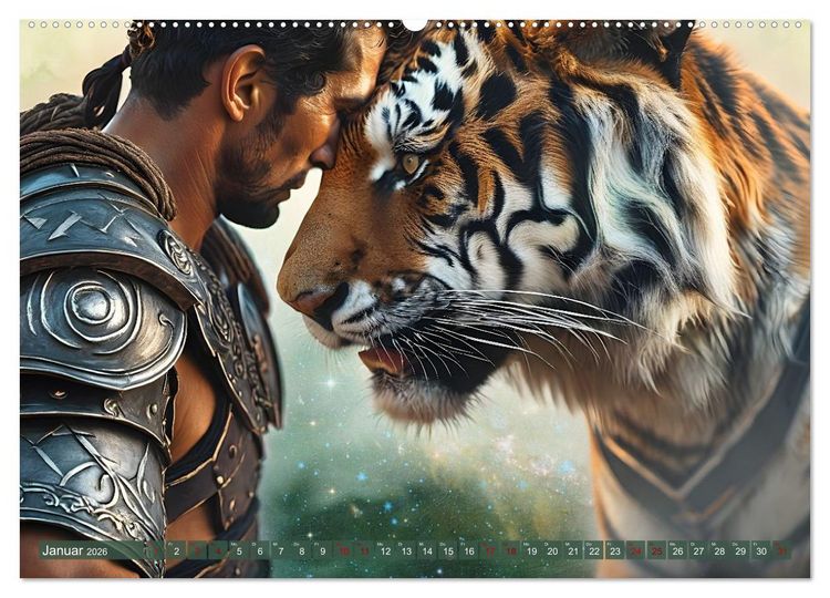 Produktbild: Tierische Kampfgef&auml;hrten (hochwertiger Premium Wandkalender 2026 DIN A2 quer), Kunstdruck in Hochglanz