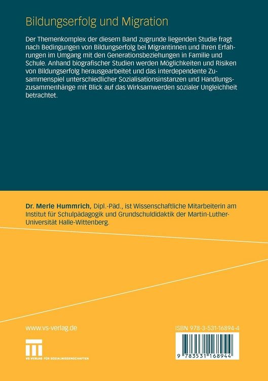 Produktbild: Bildungserfolg und Migration