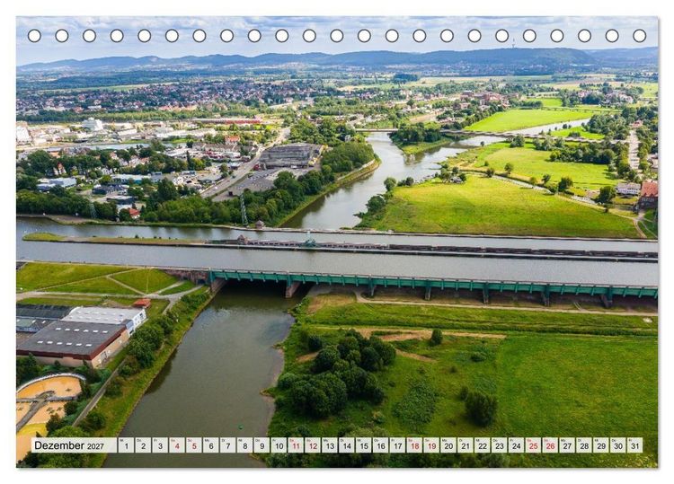 Produktbild: Die Obere Weser - von Hamel bis zur Porta Westfalica (Tischkalender 2027 DIN A5 quer), CALVENDO Monatskalender
