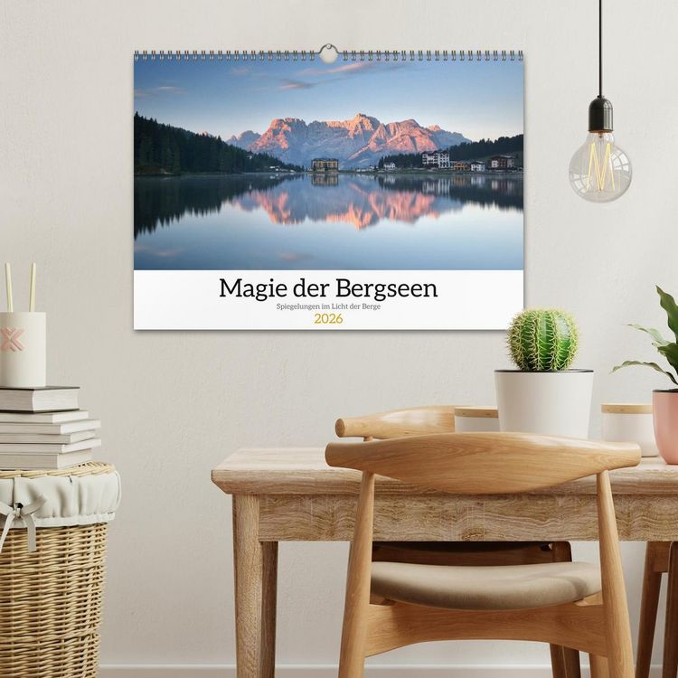Produktbild: Magie der Bergseen &ndash; Spiegelungen im Licht der Berge (Wandkalender 2026 DIN A3 quer), CALVENDO Monatskalender