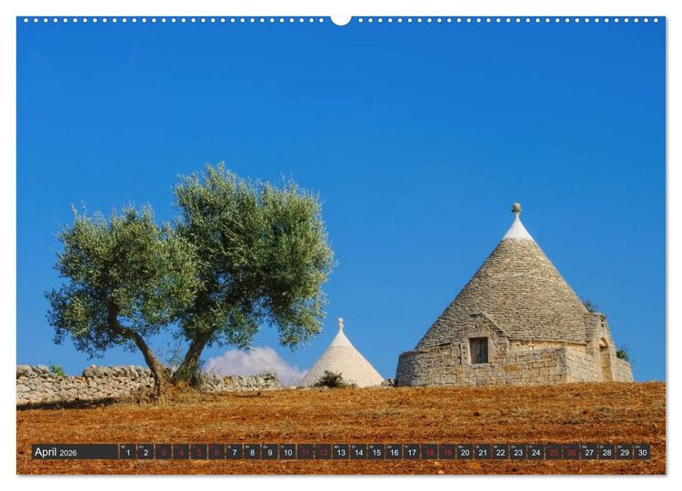 Produktbild: Trulli in Apulien - Einzigartige Rundh&auml;user im S&uuml;den Italiens (Wandkalender 2026 DIN A2 quer), CALVENDO Monatskalender