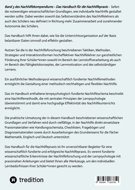 Produktbild: Das Nachhilfekompendium Band 3 - Das Handbuch f&uuml;r die Nachhilfepraxis