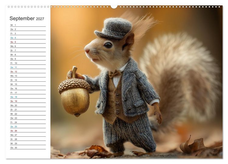 Produktbild: Tierisch genial (Wandkalender 2027 DIN A2 quer), CALVENDO Monatskalender