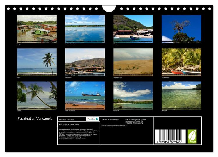 Produktbild: Faszination Venezuela (Wandkalender 2026 DIN A4 quer), CALVENDO Monatskalender
