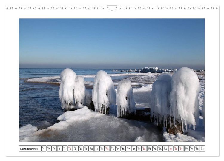 Produktbild: Die Ostseek&uuml;ste (Wandkalender 2026 DIN A3 quer), CALVENDO Monatskalender