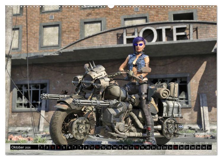 Produktbild: Frauen und Traumbikes (hochwertiger Premium Wandkalender 2026 DIN A2 quer), Kunstdruck in Hochglanz