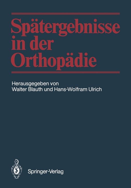 Produktbild: Sp&auml;tergebnisse in der Orthop&auml;die